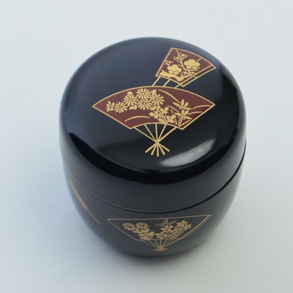 Lacquerware Tea Caddy "Fan"