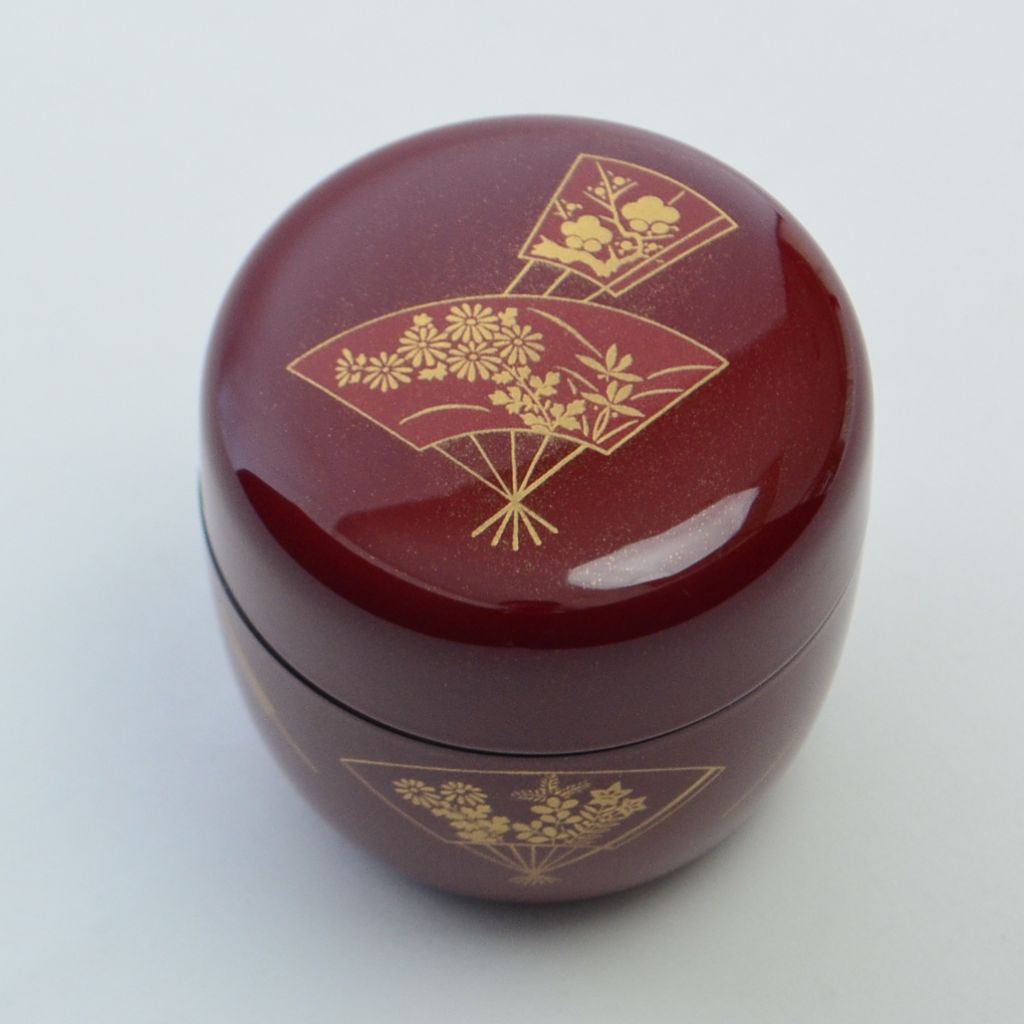 Lacquerware Tea Caddy "Fan"
