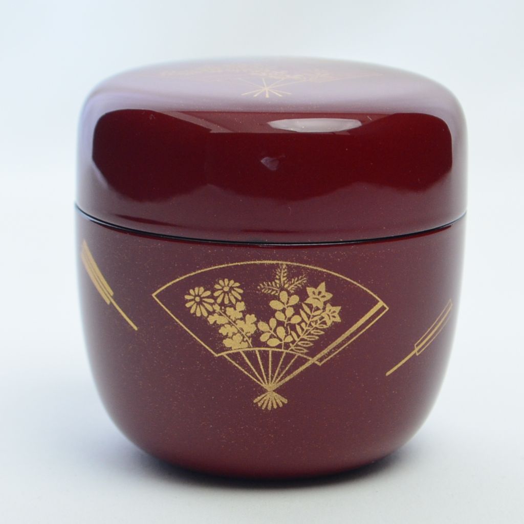 Lacquerware Tea Caddy "Fan"
