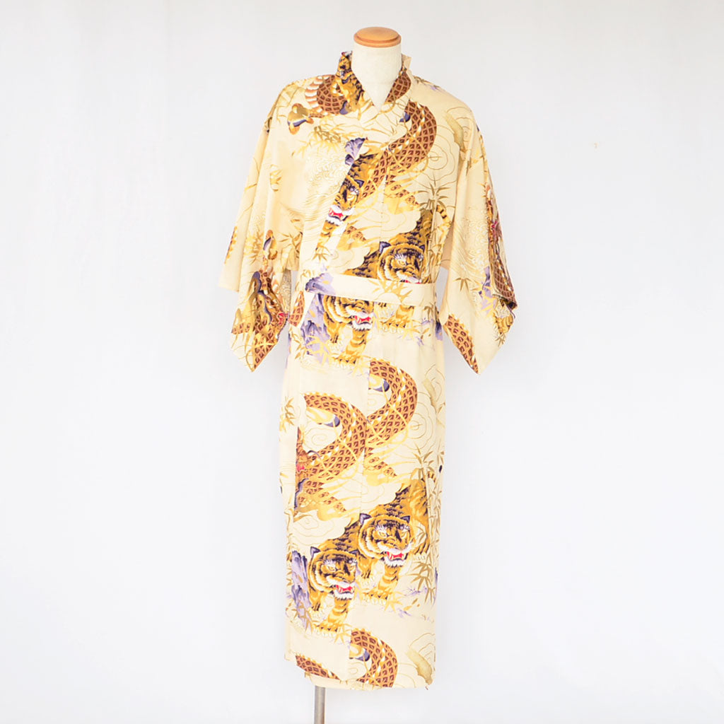 Japanese Yukata Men’s Cotton "Tiger and Dragon"