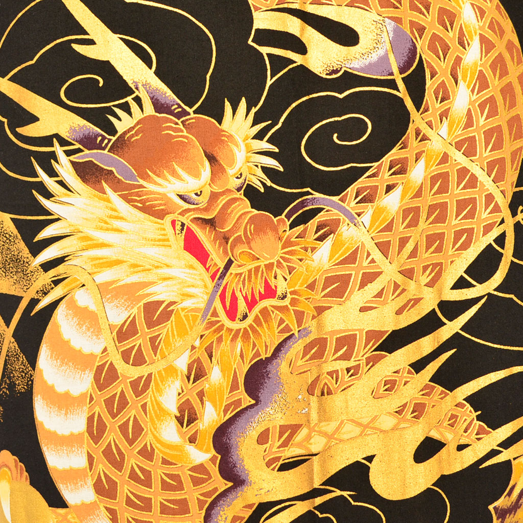 Japanese Yukata Men’s Cotton "Tiger and Dragon"