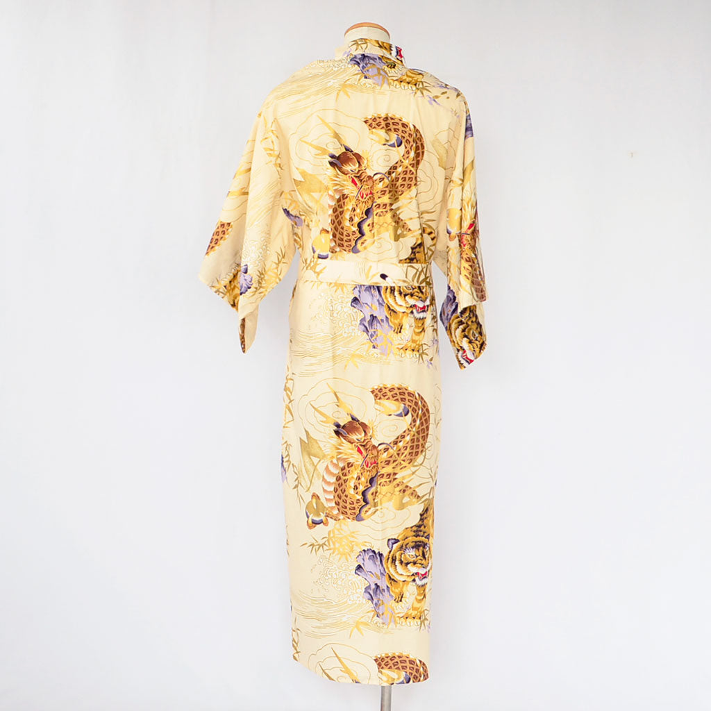Japanese Yukata Men’s Cotton "Tiger and Dragon"