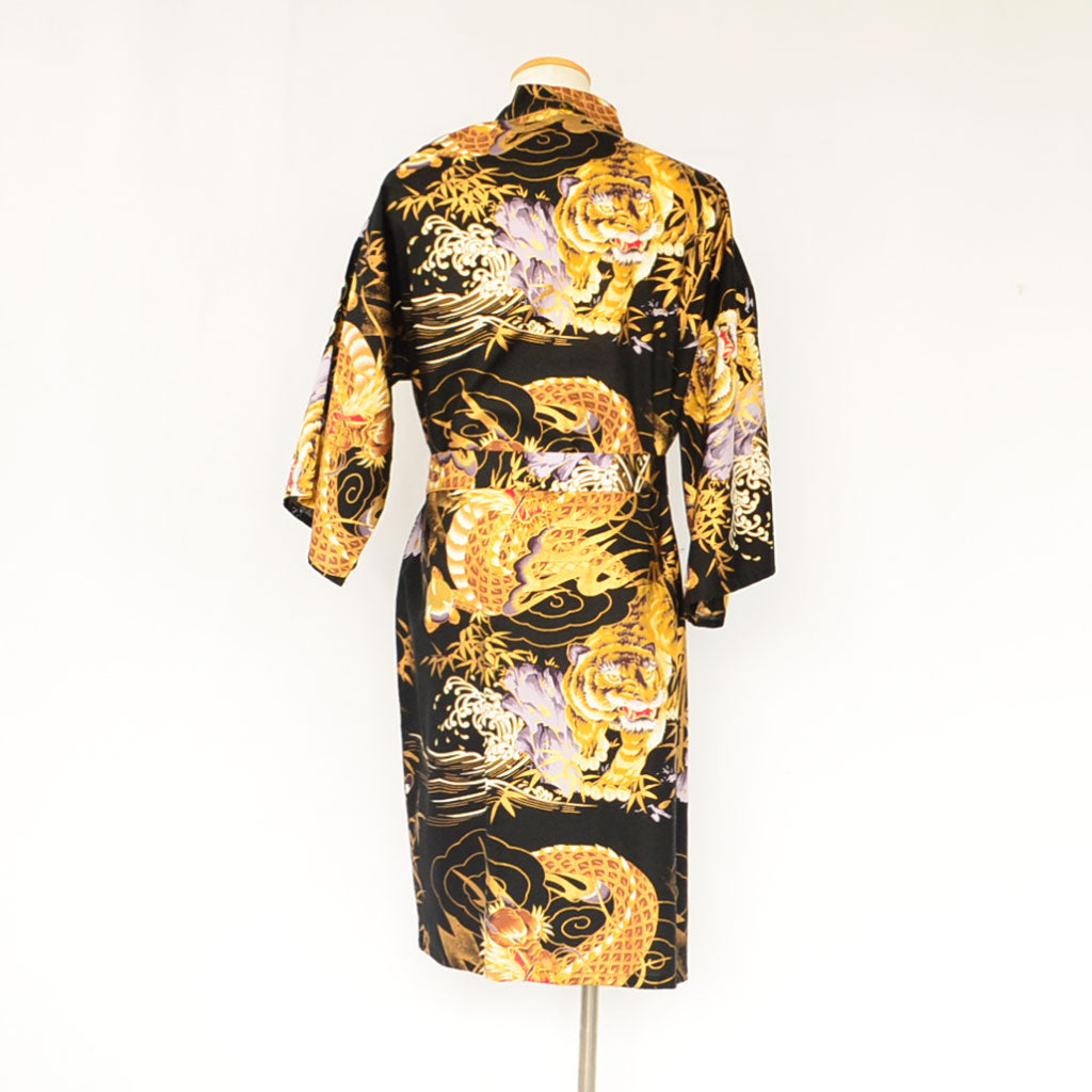 Japanese Yukata Unisex Cotton Knee-length "Tiger and Dragon"