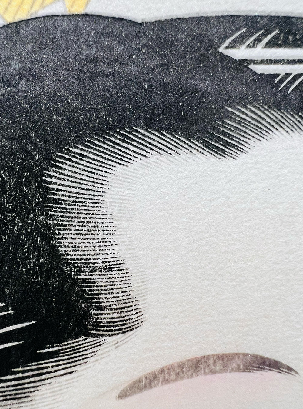 Woodblock print "Seven Women Applying Make-up Using a Mirror" by Utamaro published by Uchida art