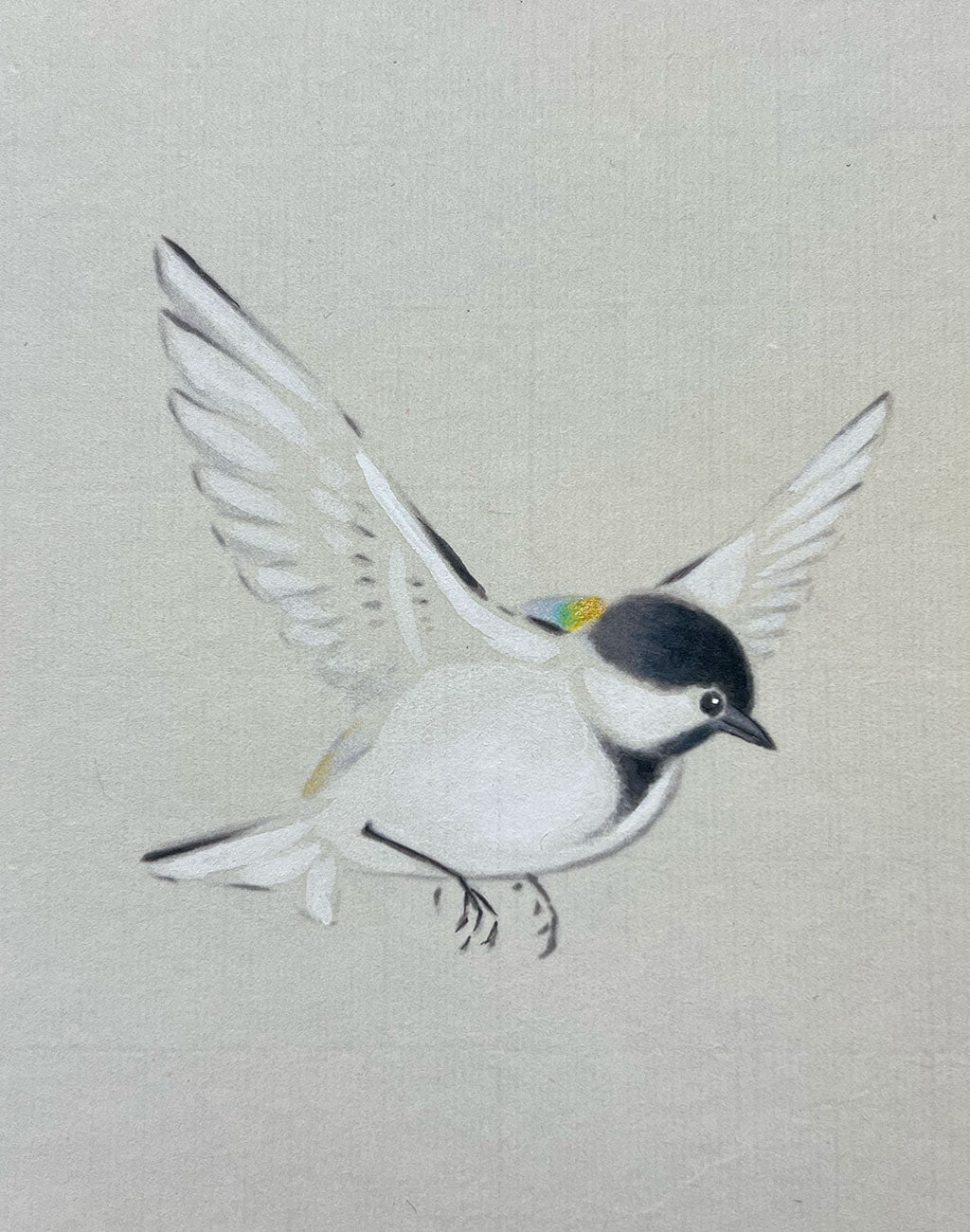 Japanese Hanging Scroll Kakejiku Junkichi Satoh "Autumn Leaves with Little Birds"