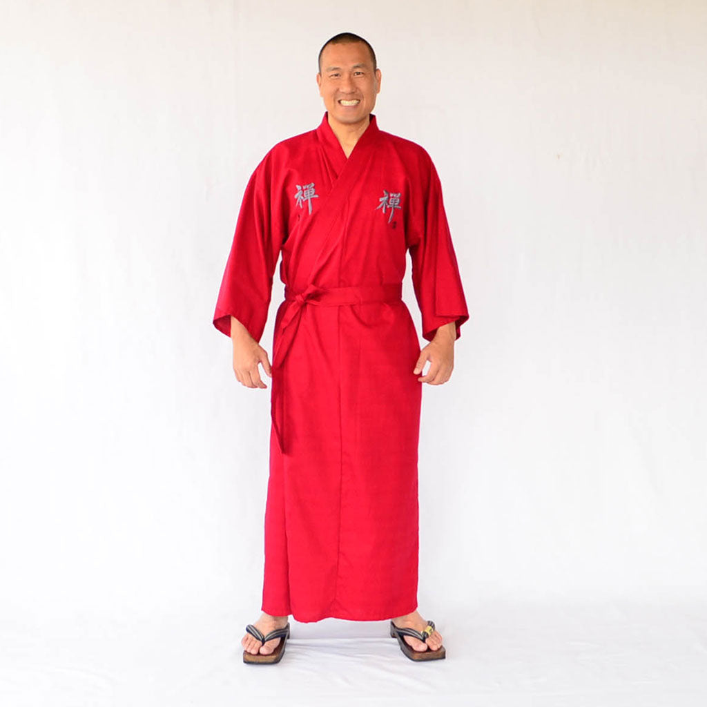 Japanese Kimono Men’s Cotton "Zen Embroidery"