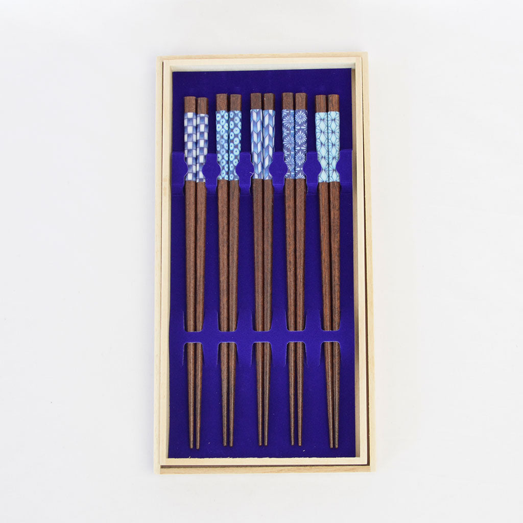Chopsticks Set of 5P "Indigo blue"