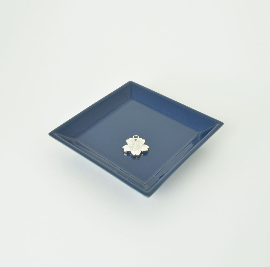 Pure Silver Incense Holder and  Plate Set