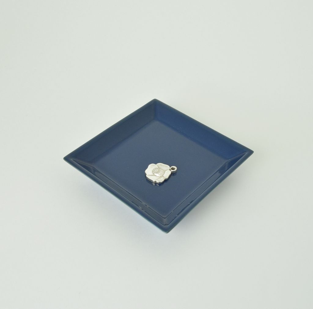 Pure Silver Incense Holder and  Plate Set