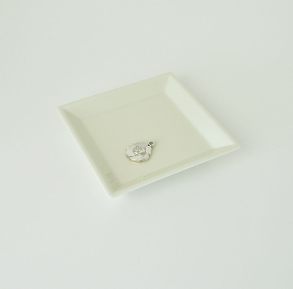 Pure Silver Incense Holder and  Plate Set