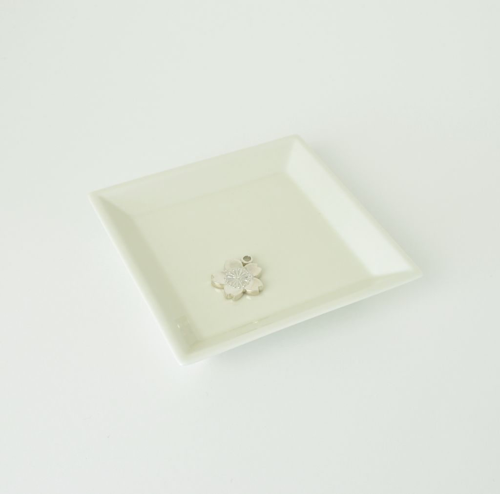 Pure Silver Incense Holder and  Plate Set
