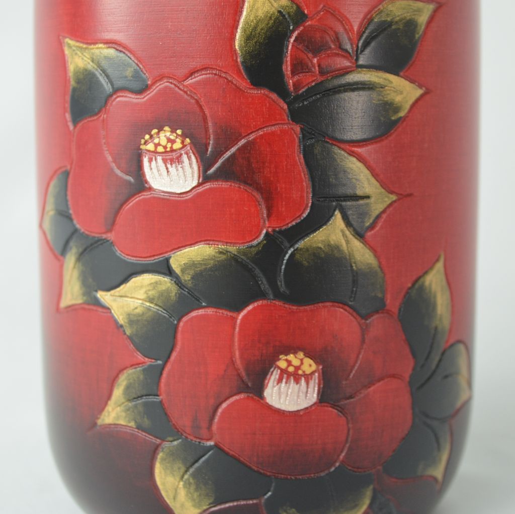 Kokeshi doll "Benitsubaki (Red Camellia)"