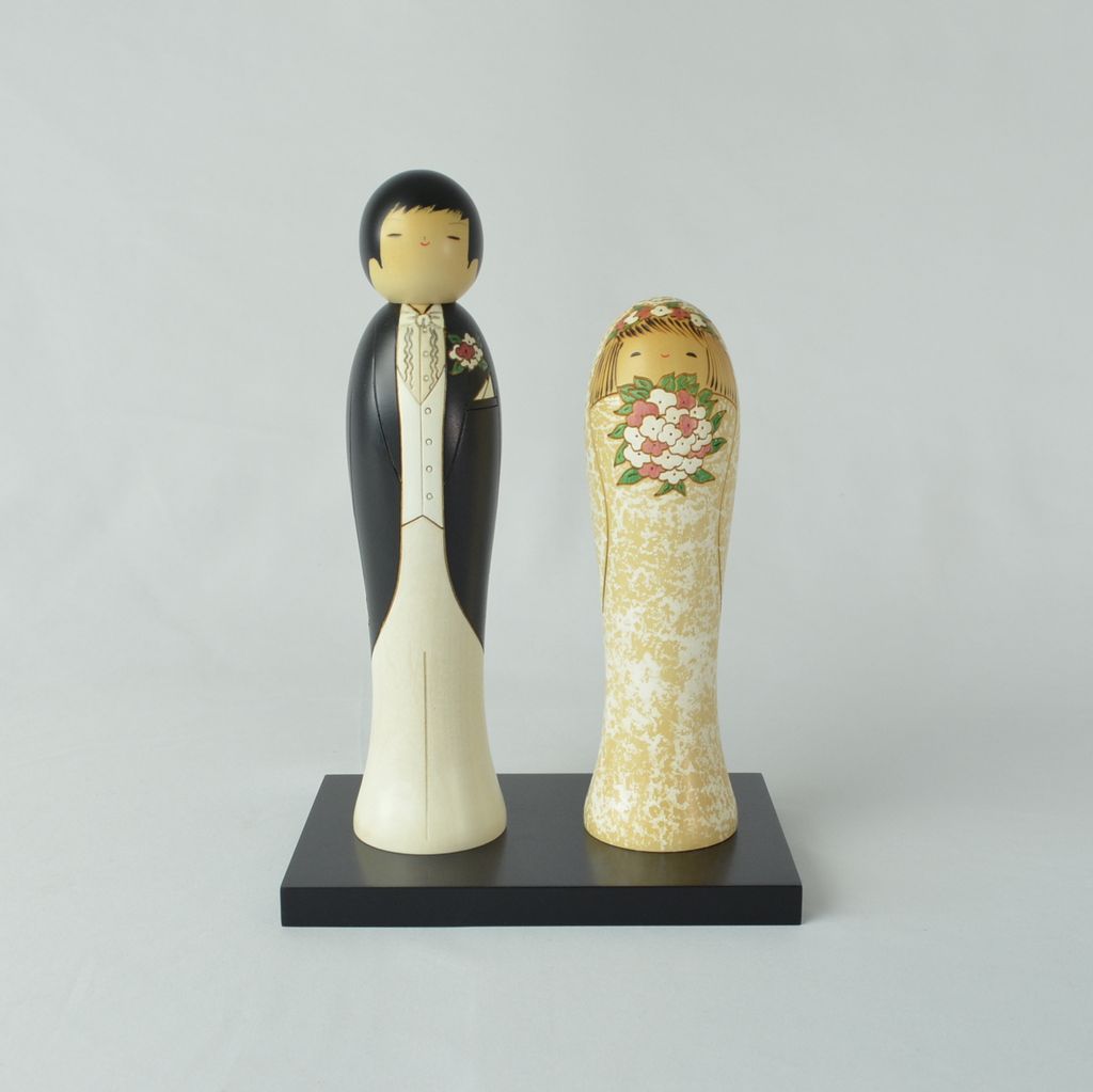 Kokeshi doll "Wedding set"