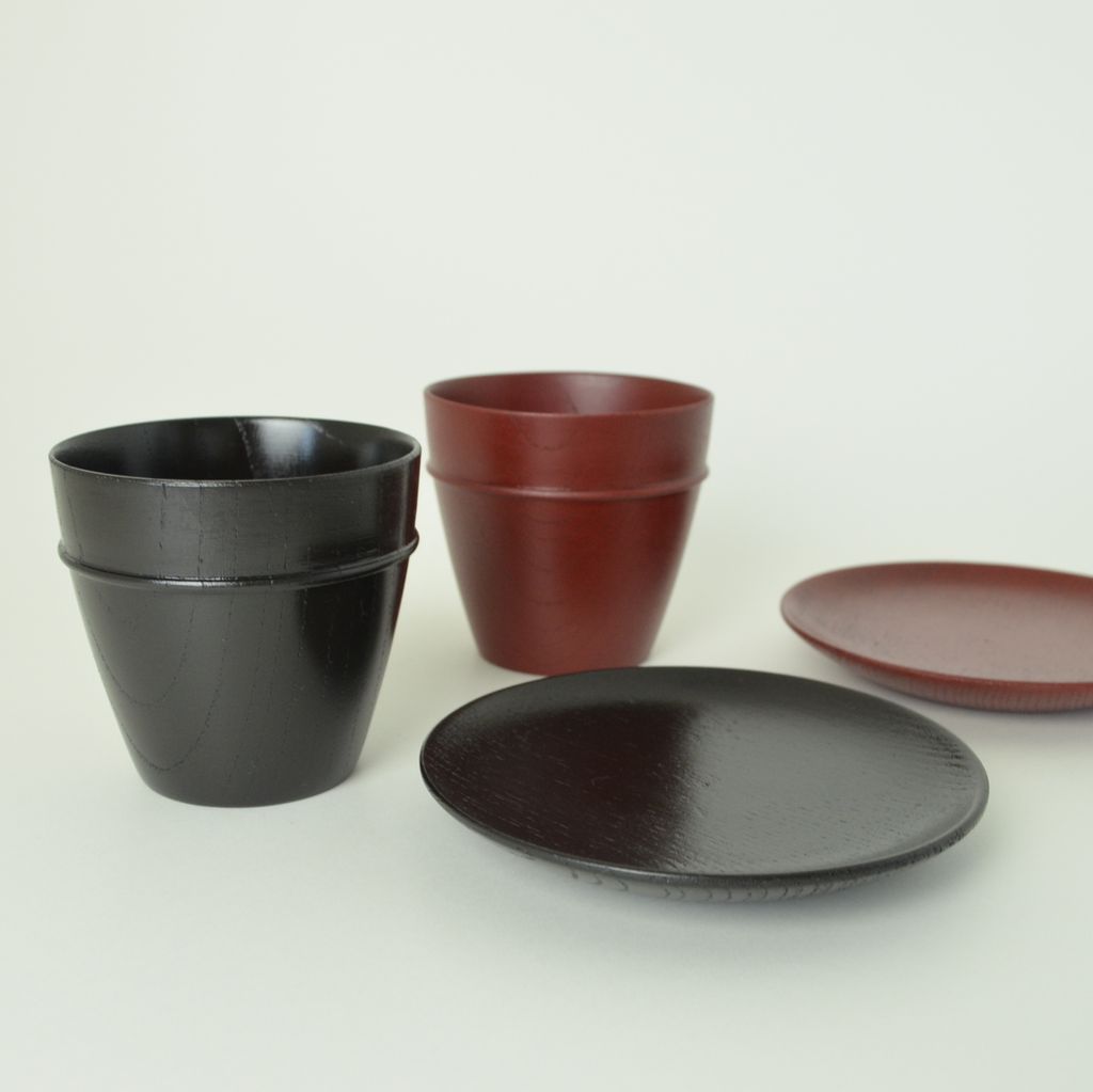 Lacquerware Mini Cup Set "MOKU Mini Cup & Saucer Set"●
