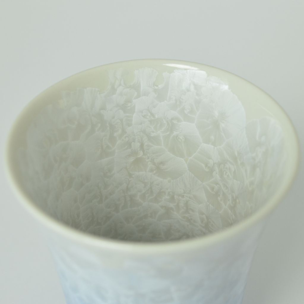 Free Cup "Flower Crystal" Blue and White