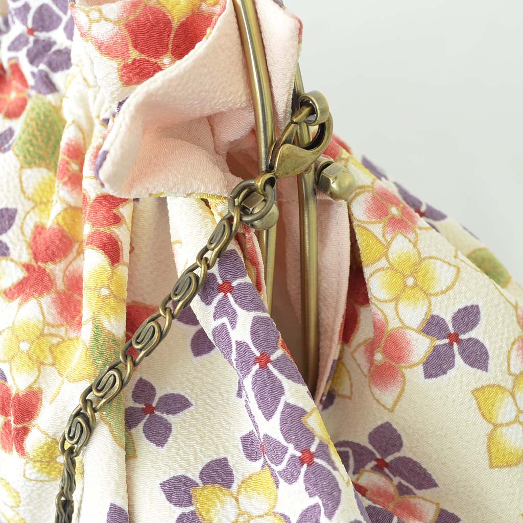 2way Chirimen bag "Japanese traditional design" (L)