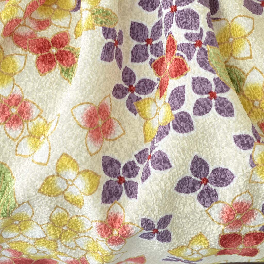 2way Chirimen bag "Japanese traditional design" (L)