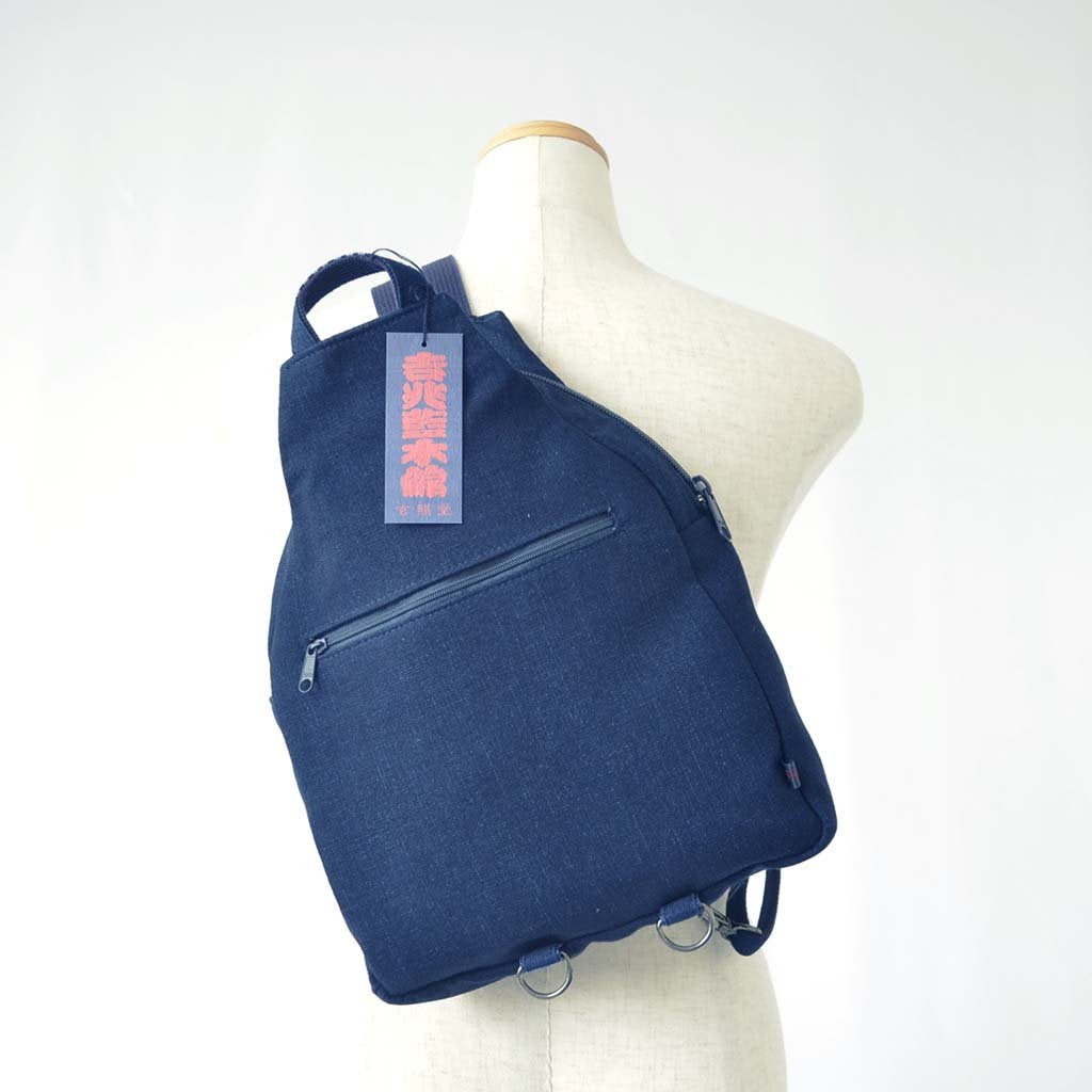 Aizome Indigo Dye Backpack 2way Stripe