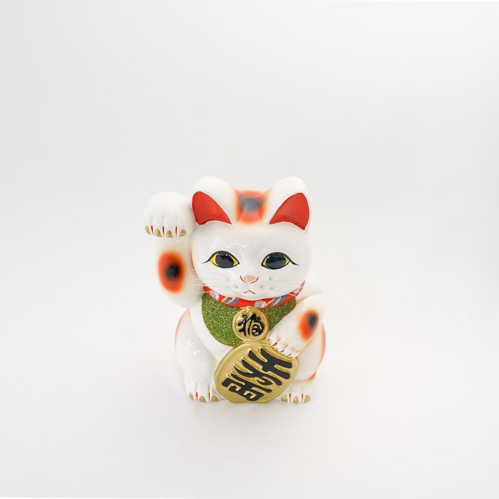Ornament "Maneki Neko" White Size 8