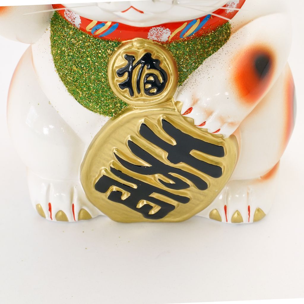 Ornament "Maneki Neko" White Size 8