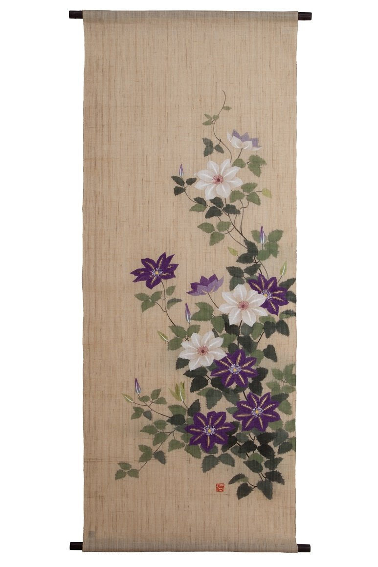 Hemp Tapestry "Clematis"