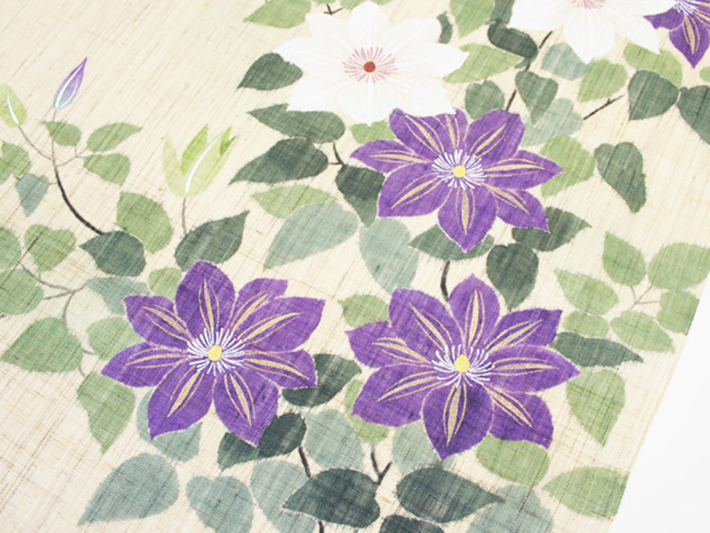 Hemp Tapestry "Clematis"