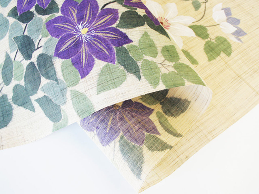 Hemp Tapestry "Clematis"