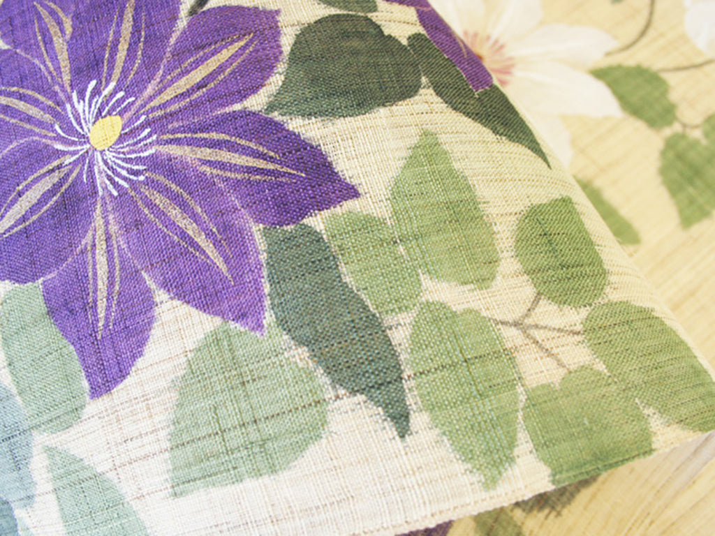 Hemp Tapestry "Clematis"