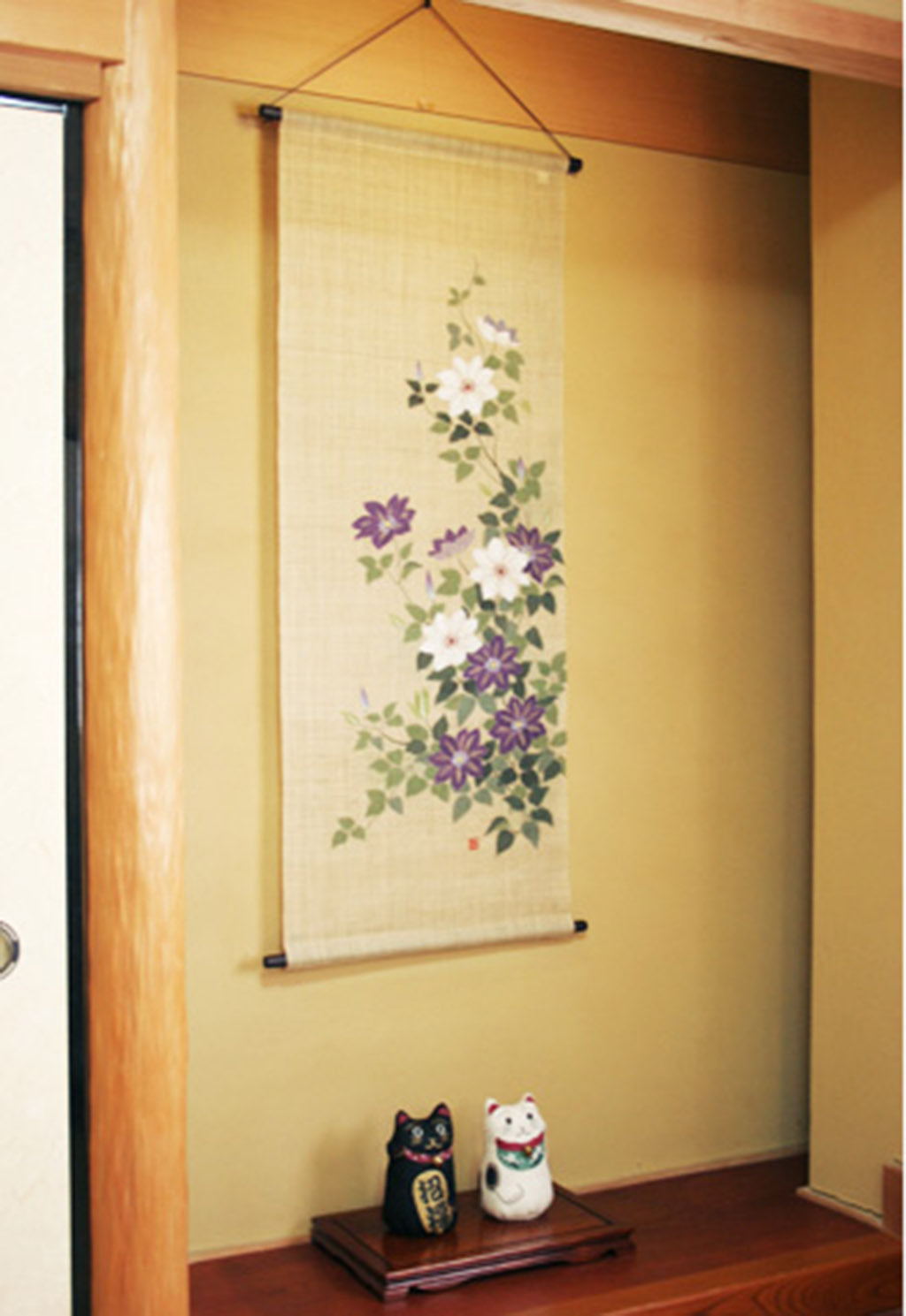 Hemp Tapestry "Clematis"