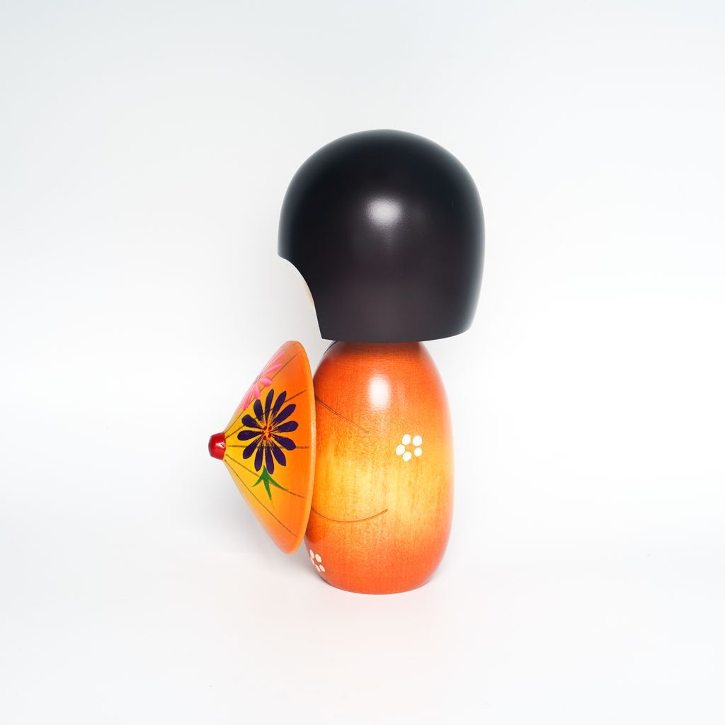 Kokeshi doll "Ameagari(After the Rain)" Red