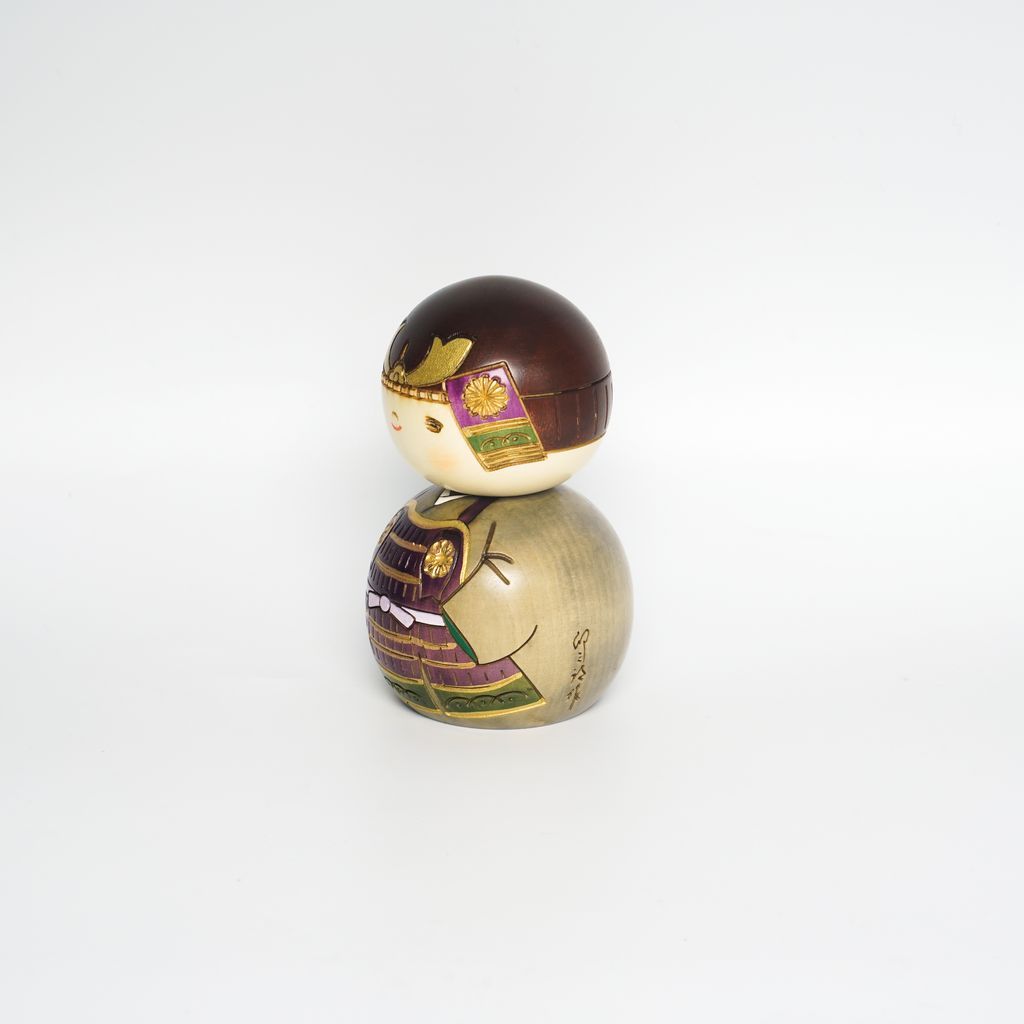 Kokeshi doll "Kabutokun(Kabuto Boy)"