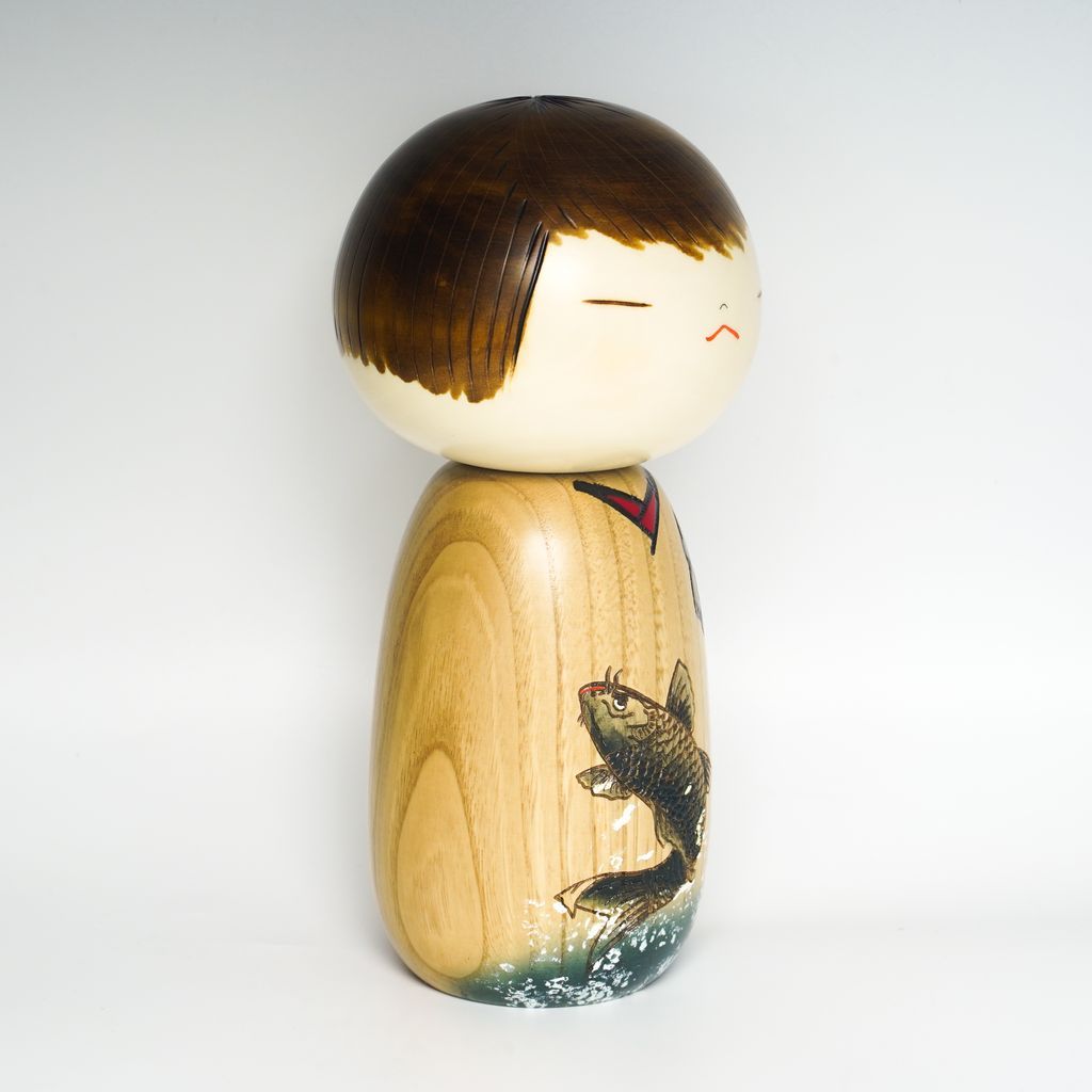Kokeshi doll "Koinotakinobori(Carp Boy)" Large