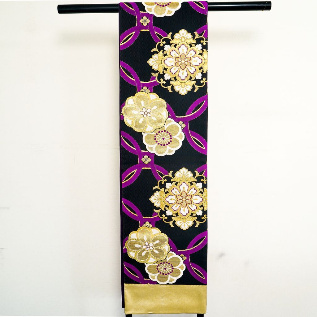 Nishijin-Ori Textile Obi Sash “Gold & Purple“