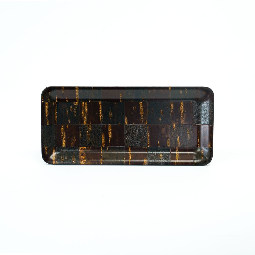 Kabazaiku Cherry Bark Small Tray "Ichimatsu"