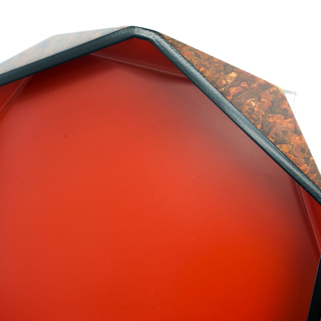 Kabazaiku Cherry Bark Small Tray "Diamond-shaped Tray" Red (Small)