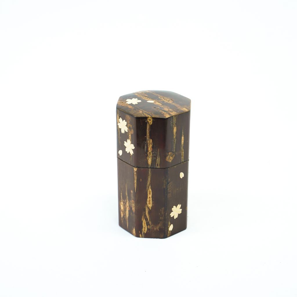 Kabazaiku Cherry Bark Tea Caddy "Octagonal Sakura"