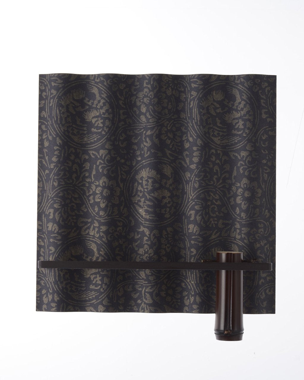 Kyo Karakami Wall Panel Vase LACK DESIGN BAMBOO “Shishimaru-karakusa”