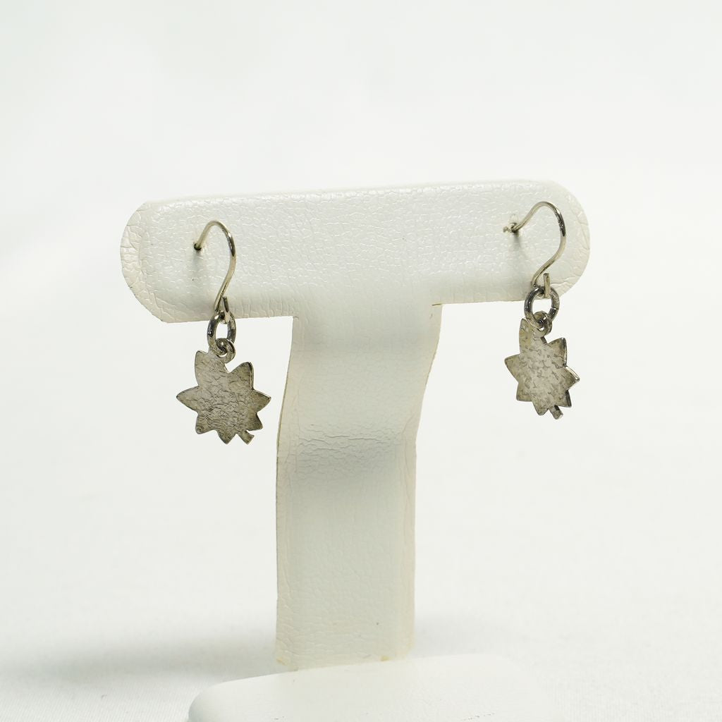 Pure Silver Pierced Earrings “Floweret Motif”