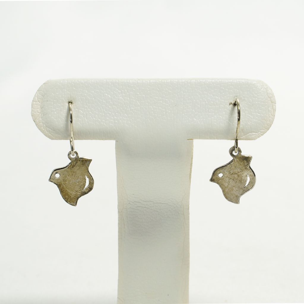 Pure Silver Pierced Earrings “Floweret Motif”
