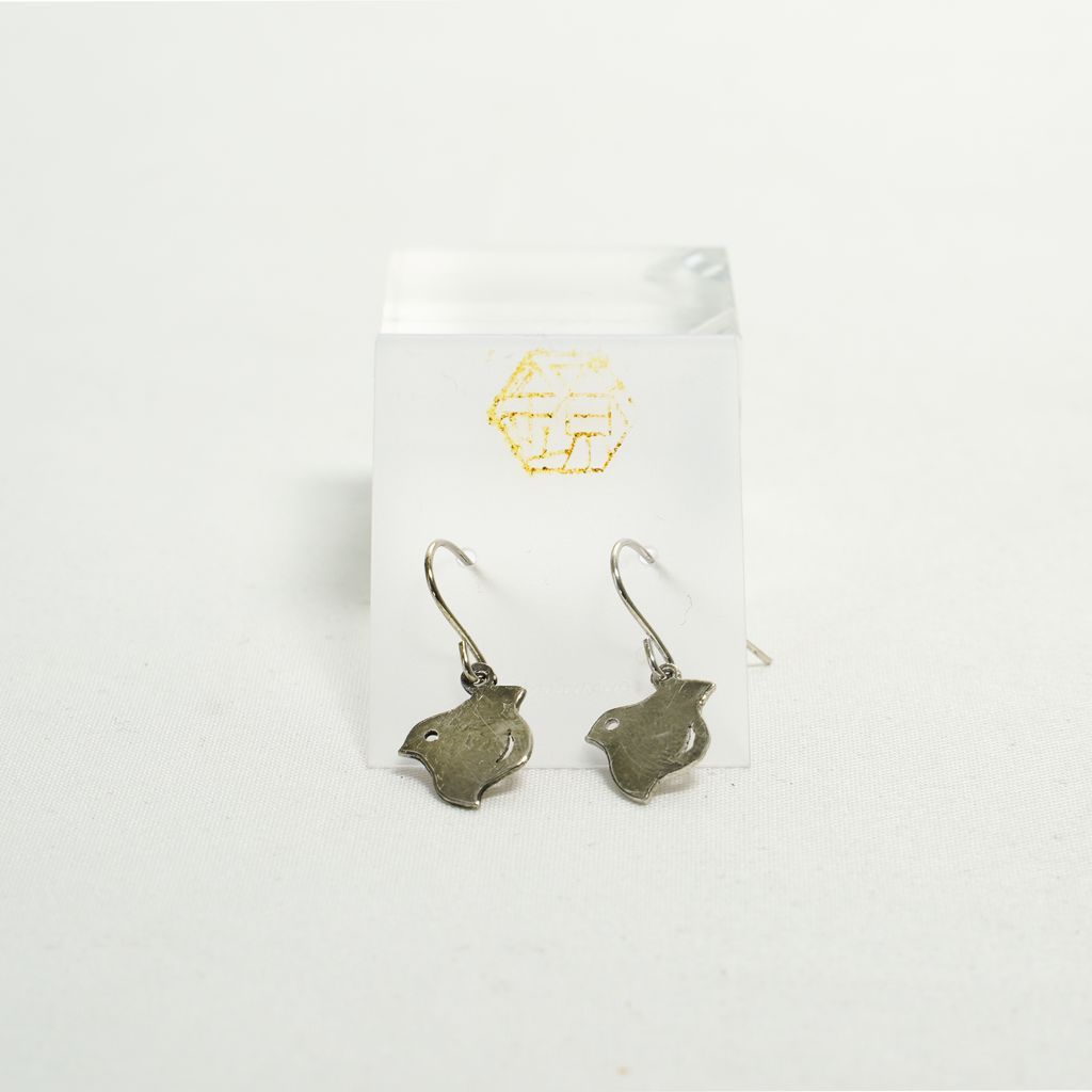 Pure Silver Pierced Earrings “Floweret Motif”