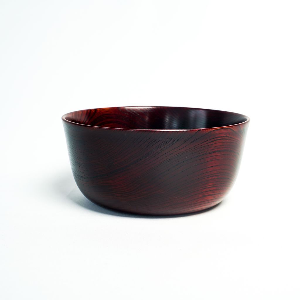Lacquered Wooden Noodle Bowl “Red”