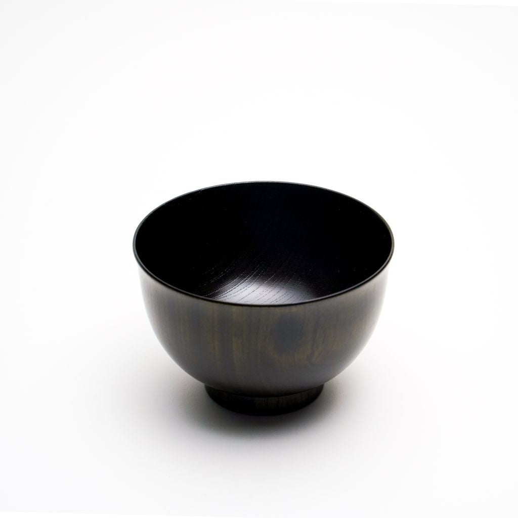 Lacquered Wooden Soup Bowl Set of 2p “Beni Keyaki & Ancient Keyaki”