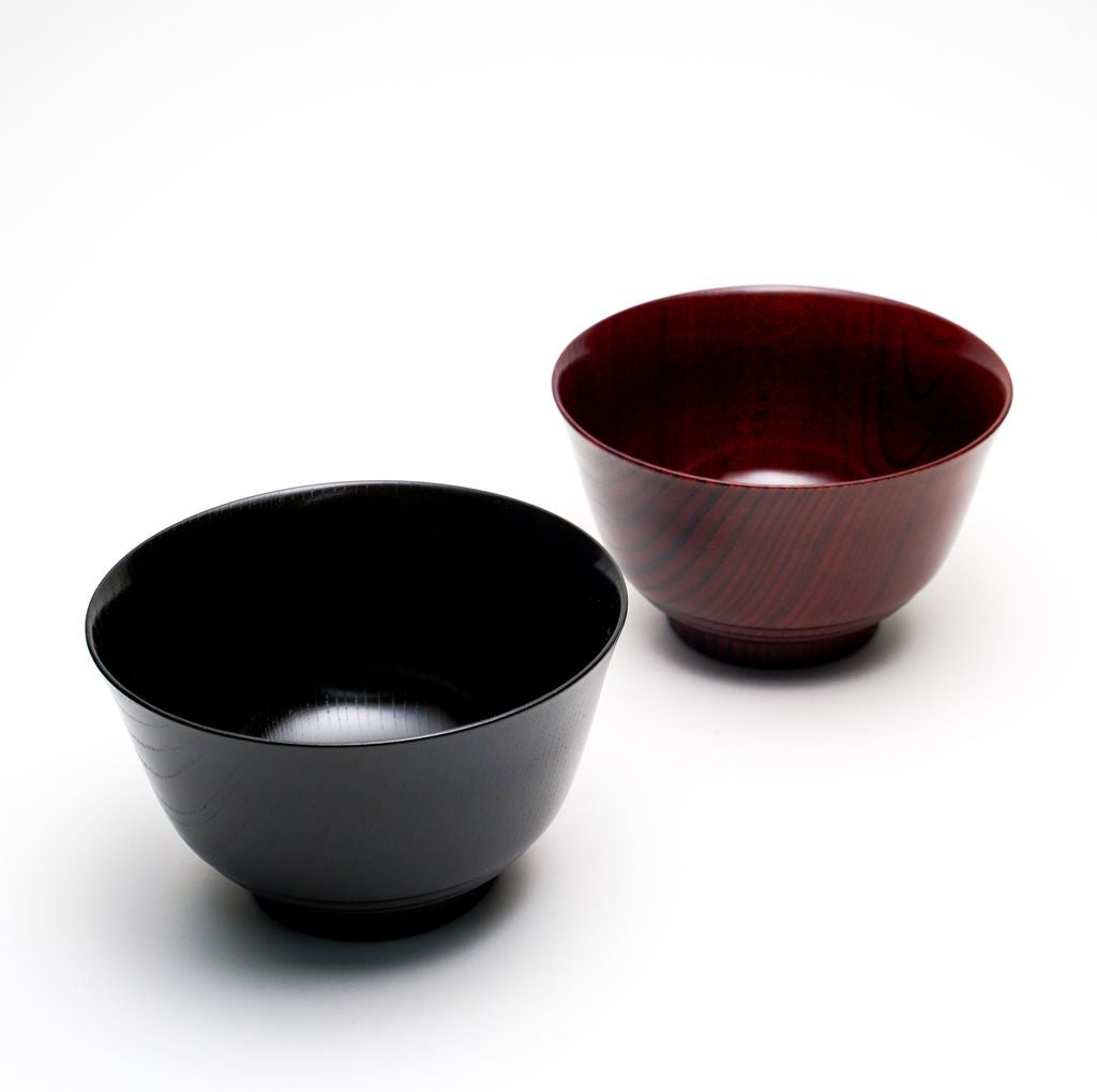 Lacquerware Bowl Set of 2p "Wide-mouthed" Yamanaka lacquerware
