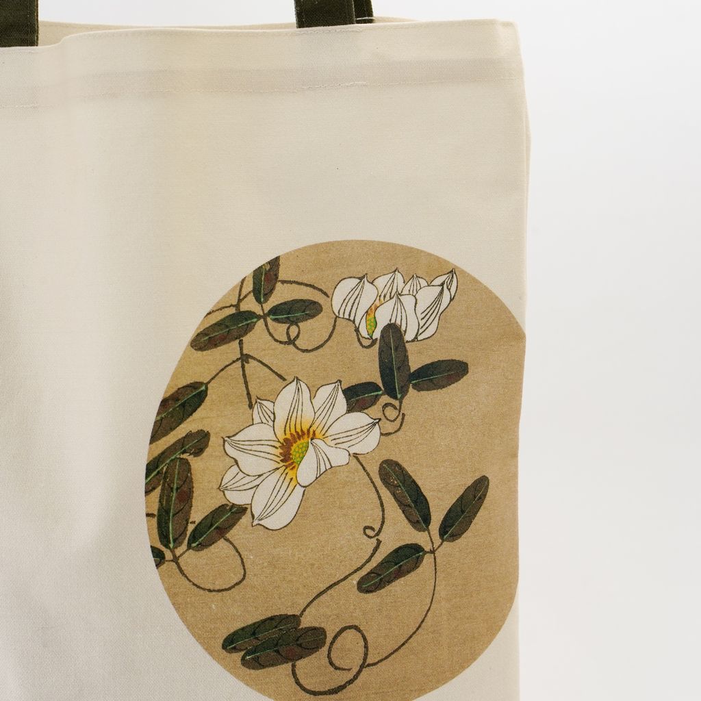 Tote Bag Ito Jakuchu "Ceiling Paintings" Beige