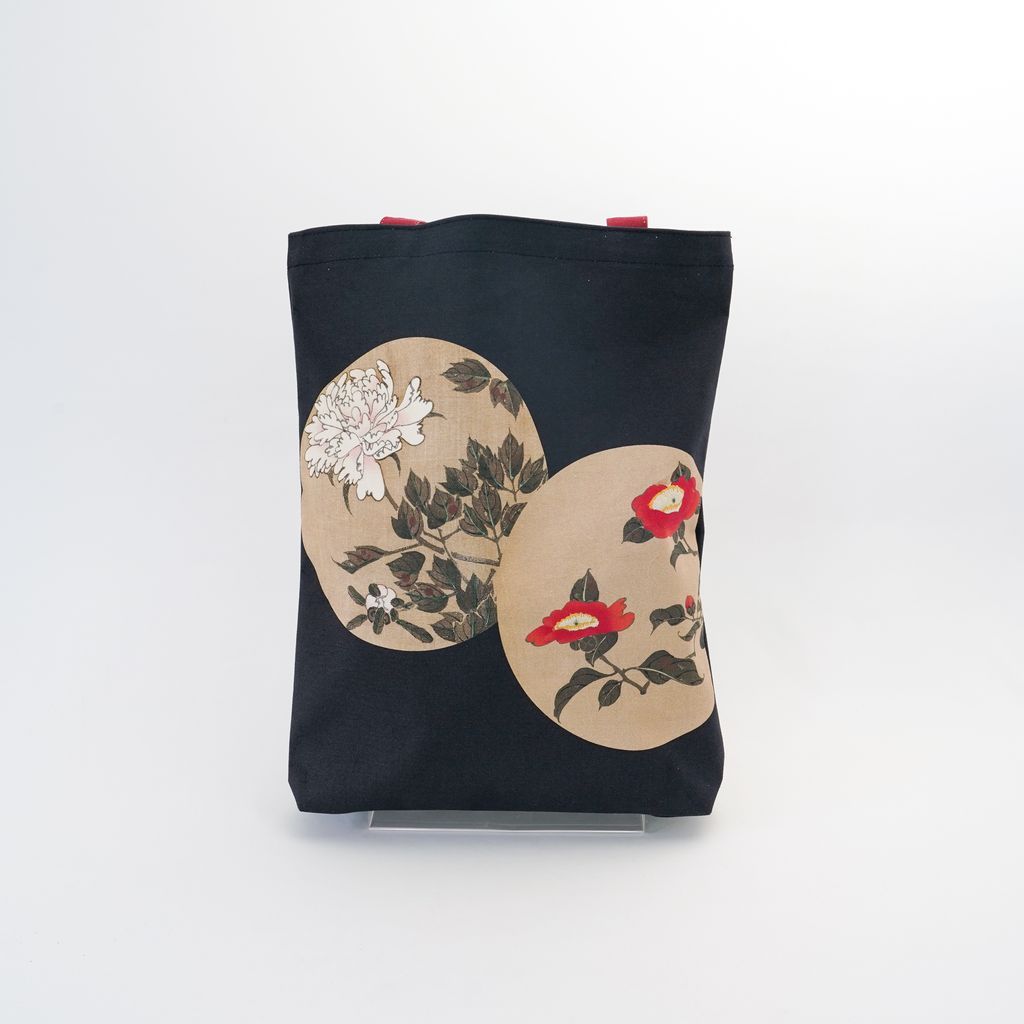 Tote Bag Ito Jakuchu "Ceiling Paintings" Black
