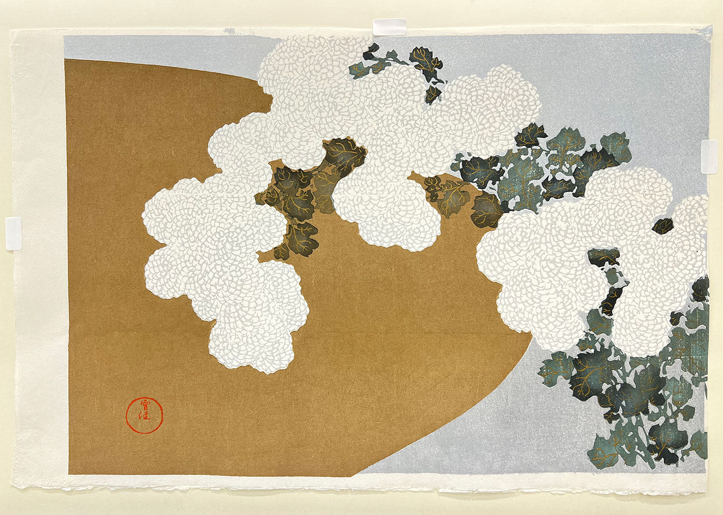 Woodblock print "Commelina communis" by Kamisaka Sekka Published by UNSODO