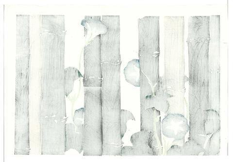 Woodblock print "Morning glory" by Kamisaka Sekka Published by UNSODO