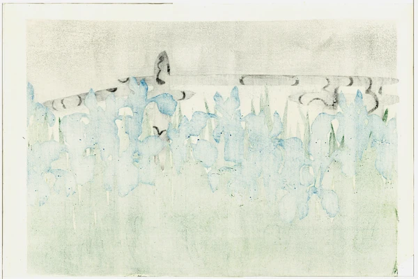 Woodblock print "Iris" by Kamisaka Sekka Published by UNSODO