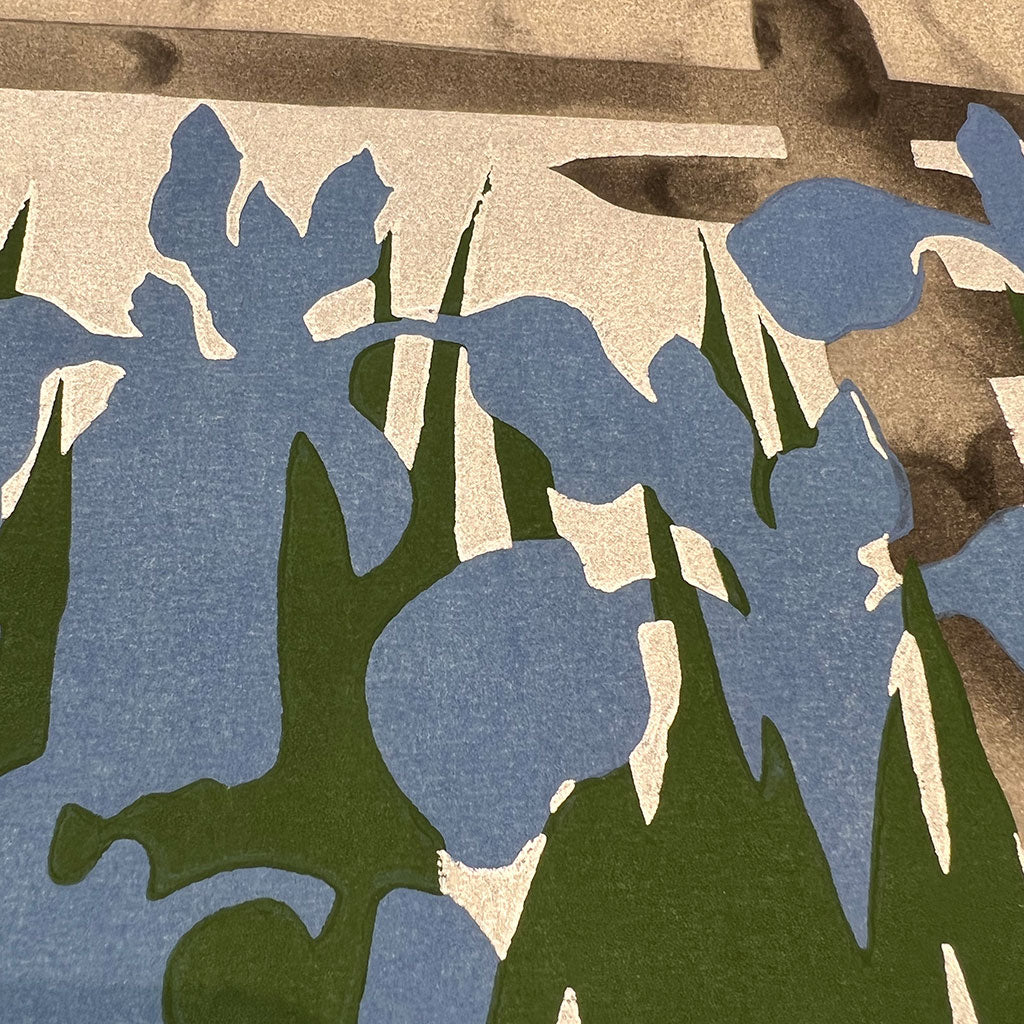 Woodblock print "Iris" by Kamisaka Sekka Published by UNSODO