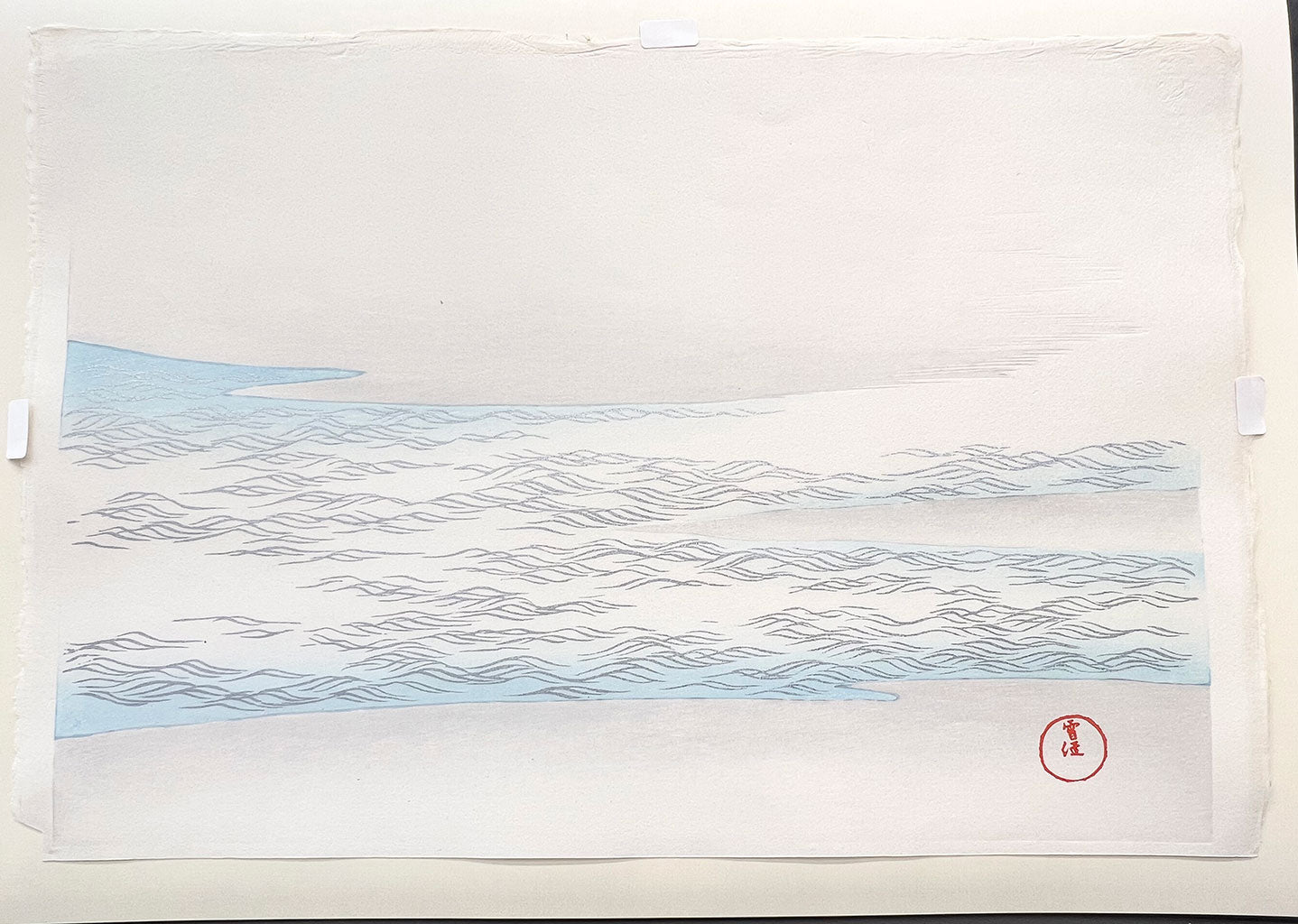 Woodblock print "Ripple" by Kamisaka Sekka Published by UNSODO